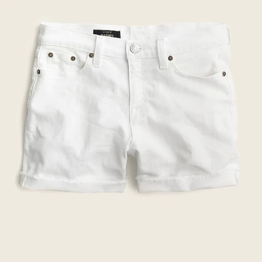 J Crew cut-off, white denim shorts, size 27